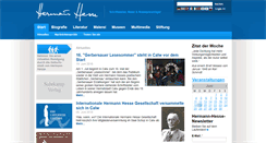 Desktop Screenshot of hermann-hesse.de